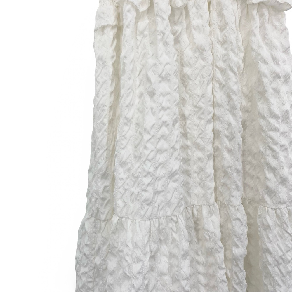 Simply Southern White Textured Tiered Ruffle Maxi Dress Size Medium - Picture 12 of 12